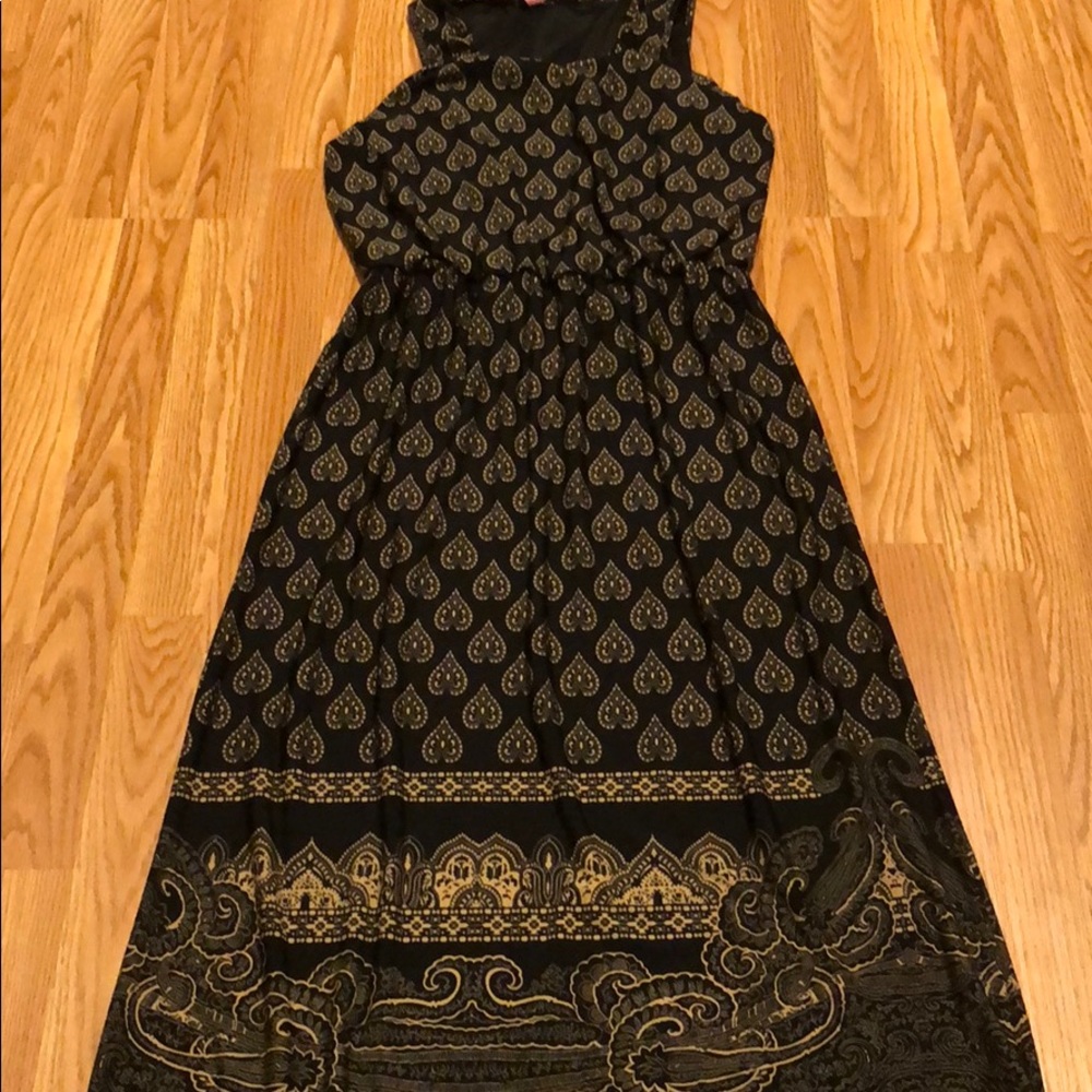 Black and Tan maxi dress